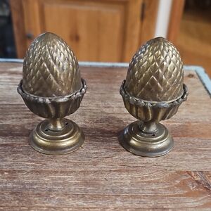 Antique BRASS pinecone Door Pulls Mcm